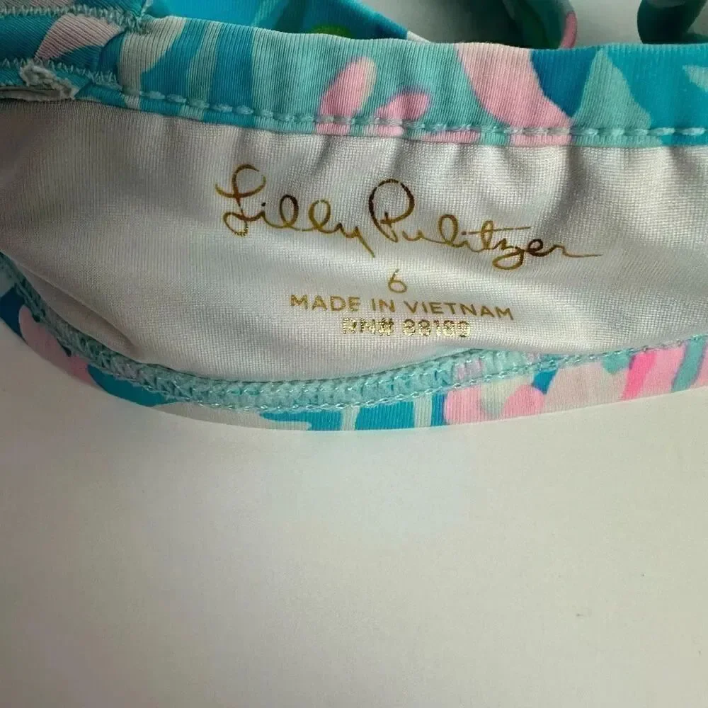 Lilly Pulitzer Girls Bikini Top size 6 Cross Back